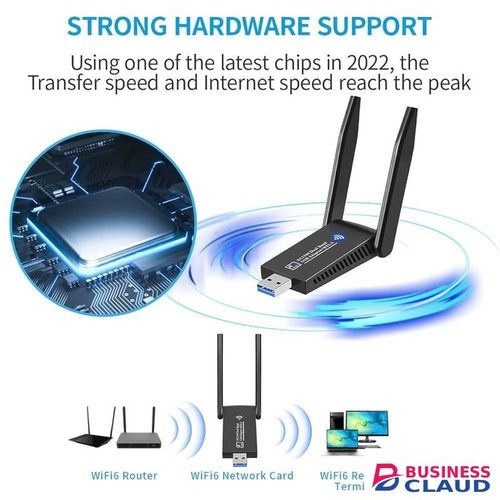 Adaptive 2in1 1300Mbps WiFi + Bluetooth 5.0 Powerful Adapter USB 3.0 Dongle Dual Band 2.4G&5GHz WiFi 5 Network Wireless Wlan Receiver EEEkit Wireless Network Adapter With High Gain Dual Band 2dBi Antenna For PC Desktop Laptop, 2.4GHz/5GHz WiFi Adapter
