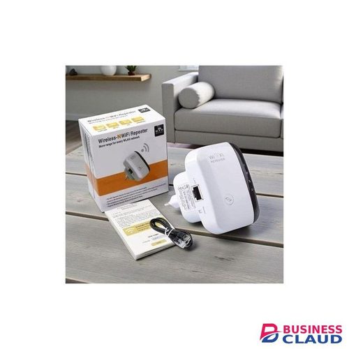 Compact 300Mbps Wireless N WiFi Range Booster with Built In Antennas for Fast and Easy Network Setup