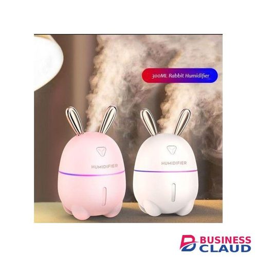 Cute Rabbit 300ml Mini Air Humidifier, USB powered Aroma Essential Oil Diffuser with Colorful Night Light, for Car Air Purifier, Office, home air humidifier, desktop humidifier, bedroom air humidifier, mist Maker