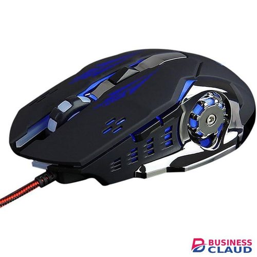 Gaming Mouse RGB Cord Computer Mice with 7 Color Backlit, 6 Buttons & Silent Click for Laptop, iPad, Mac OS, PC, Windows -Black
