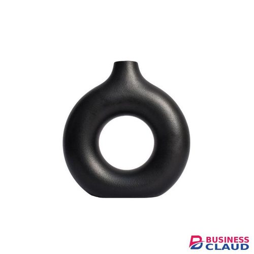 Black Ceramic Donut Vase Dried Flower Arrangemet Home Decoration Nordic Office Desktop Living Room Donut Vase LARGE-22*20CM)