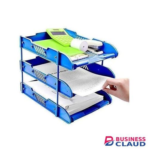 Offer 3 Tier document Trey Letter Tray Side Load, Desktop File Organizer Desk Organizers and Accessories,3 Tier Paper Letter Tray Organizer forFile Holder, Desktop Organizer for Office Supplies Stackable Office Letter Organizer Desk Tray