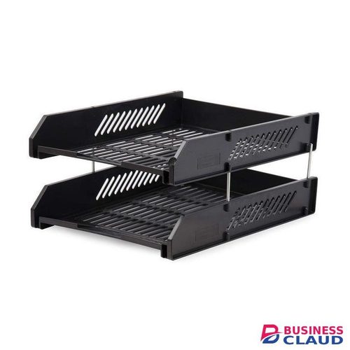 Buy now 2 Tier document Trey Letter Tray Side Load, Desktop File Organizer Desk Organizers and Accessories 2 Tier Paper Letter Tray Organizer forFile Holder, Desktop Organizer for Office Supplies Stackable Office Letter Organizer Desk Tray