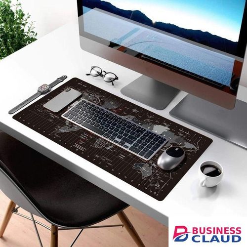 Large Gaming World Map Mouse Pad, Waterproof Anti-Slip Computer Mousepad with Stitched Edges for Gaming, Office & Home (80 X 30 CM)