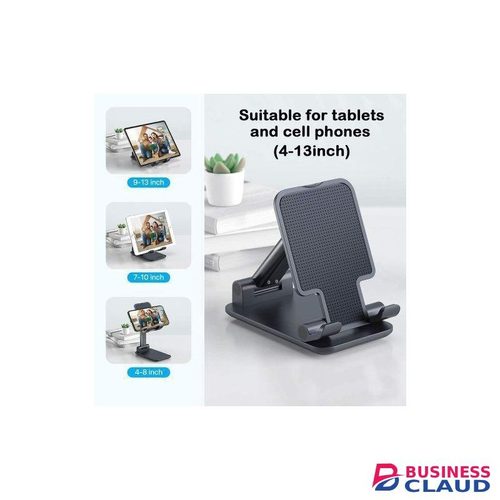 Adjustable Folding Desktop Mobile Holder – Handsfree Tablet Stand for Desk, Home, Office, and Travel Needs