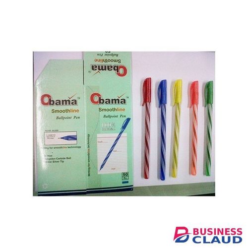 Obama Brand 50pc Biros For School - Home - Office - 50 Ball Pen - Blue Ink