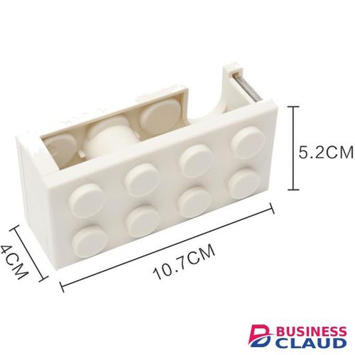 4pcs Office Tape Holder, Tape Dispenser, Mini Building Block Shape Easy Cutting Practicality Desktop Tape Dispenser for School Office Study
