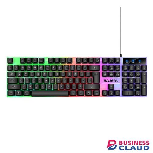 Wired gaming keyboard mouse set USB wired cable LED keyboard and mouse combo with backlight black 104 keys computer gaming keyboard pc