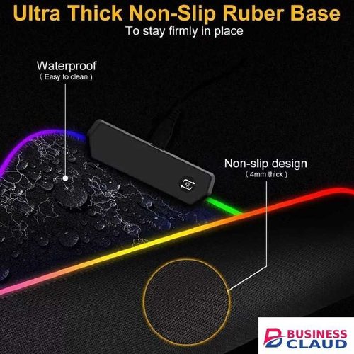 RGB Gaming Mouse pad, Large Mouse pad Effectively Improve The Sensitivity of The Game Mouse, 14 Kinds of Light Mouse pad, Waterproof Soft Non-Slip Oversized Computer Keyboard pad (80cm x 30cm)