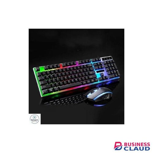 RahaLife Keyboard & Mouse Combos Backlit Keyboard And Mouse Rubber Russian Wired Suitable For Gamers