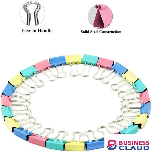 25mm Small Binder Clips Assorted 48 Pcs,for Office,School,Home