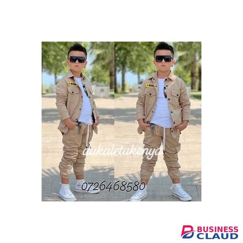 Beige Stylish Trendy Boys Turkey Clothes- 3pc Kids Children's Gifts