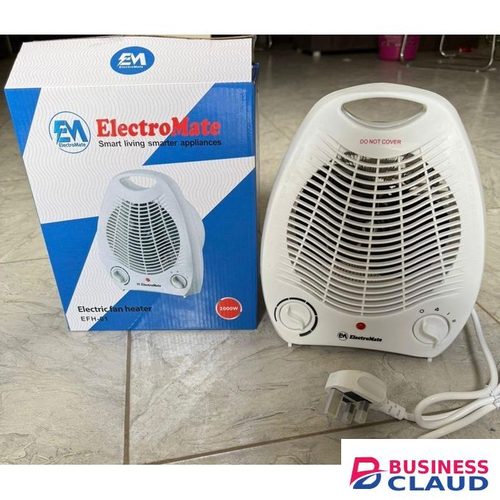 ElectroMate Portable Space Heater, Small Fan Heater with Adjustable Thermostat Overheat Protection, Ideal for Desktop, Bedroom, Office