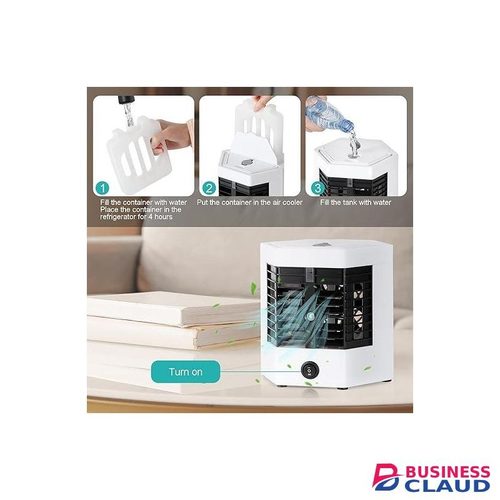 Fan Personal Evaporative Small USB Desktop Air Cooling Cooler Fan With Ice Box, 2 Speeds And Handle For Car Office Dorm
