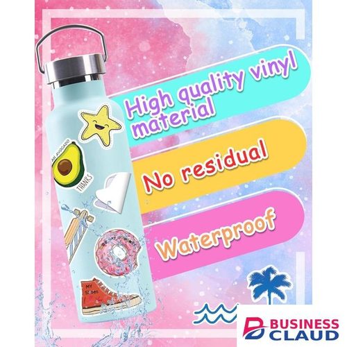 Water Bottle Stickers for Kids, Cute Multicolour Stickers for Water Bottles, Vinyl Waterproof Aesthetic Laptop Sticker Pack,Stickers for Laptop Hydroflask Computer for Teens Kids Girls