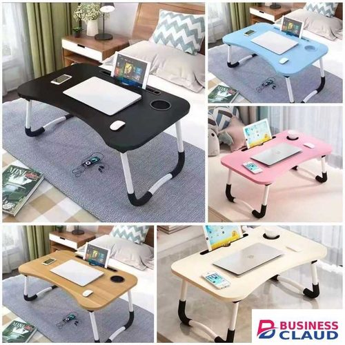 Breakfast Laptop Table Work Table, Foldable MDF Portable Bed Tray Desk for Home, Study, or Office, 40x60x28cm, Lightweight and Easy to Store