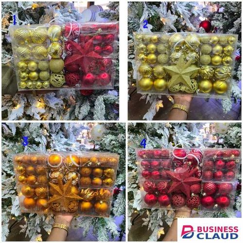 101pcs Christmas Tree Decor Balls Set for Holiday Decoration, Shiny and Matte Ornaments in Multiple Sizes with Star Topper for Home, Office, and Party Christmas Tree Decor