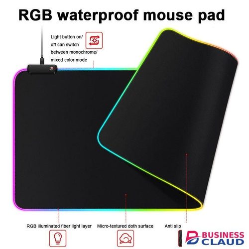Large Mouse Pad Keyboard Mat RGB Backlit Gaming Mouse Pad Waterproof Keyboard Mat