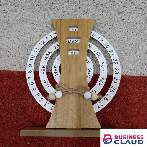 Wooden Perpetual Calendar – Desktop & Office Decoration