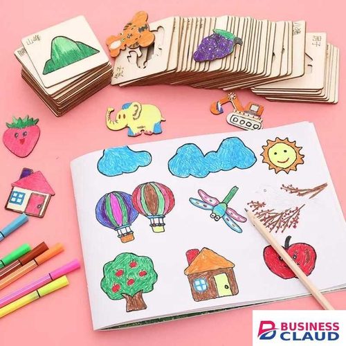 20pcs Montessori Kids Toys Drawing Toys Wooden DIY Painting Template Stencils Learning Educational Toys for Children Gift