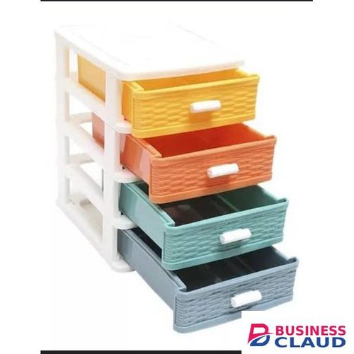 Plastic Storage Drawers Desktop Storage Box Mini Drawer Organizer Necklace Jewelry Storage Case Cute Plastic Dresser for Girls Bathroom, Dorm, Desk, Home (5 Layers )