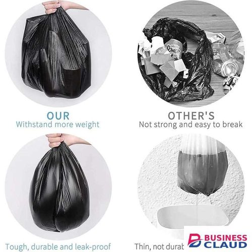 Garbage Bags 50 Pcs,Disposable Trash Bags- 60 * 80cm Trash Bin Bags Bin Liners Plastic Trash Bags Black Plastic Bags for Home Kitchen Roll Bedroom Living Room Office