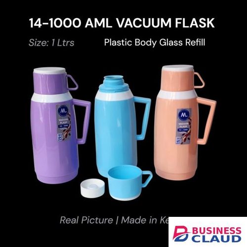 1pc AML Vacuum Flask – 1 Litre designed to keep your beverages hot or cold for extended periods Made from high-quality, insulated materials, it is ideal for tea, coffee, water, or juice, whether at home, in the office, or on the go