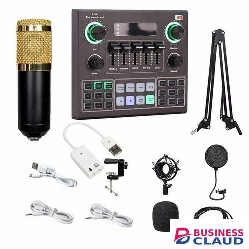 BM800 Condenser Microphone With V9 Sound Card Mixer For Karaoke Singing Streaming