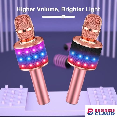 Bluetooth Karaoke Mic for Kids & Adults – Fun LED Light Show Mic