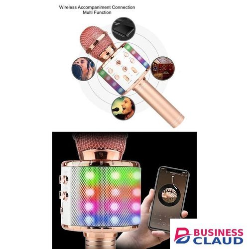Karaoke Microphone with Stereo Sound & LED Party Lights