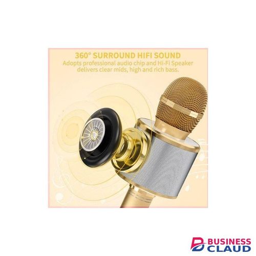 Wireless Bluetooth Karaoke Microphone With Built-in Speaker