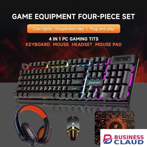 Keyboard Combo Gamer with Rbg Backlight Earphone Mouse Pad