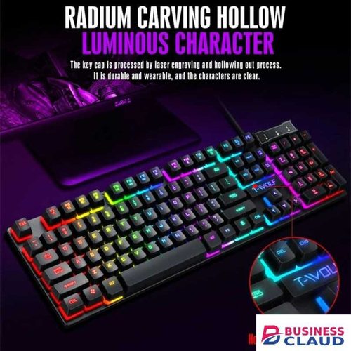Gaming keyboard and mouse USB floating wired keyboard and mouse set for cross-border use