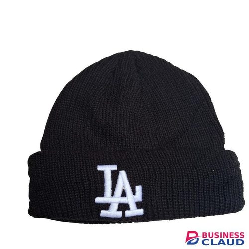BLACK LA EMBROIDERED 1 PC Trendy Unisex Beanie Hat – Warm Stylish Knitted Cap for Men & Women, Perfect for Chilly Weather, Streetwear, Travel, Casual Outfits & Outdoor – Soft, Comfortable & Perfect Fit for Kenyan Style & Everyday Use