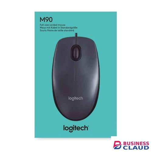 Logitech Wired Mouse M90 Black USB (1YR WRTY)