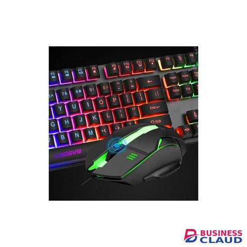 Gaming Keyboard RGB Backlit Wired Gaming Keyboard Plus Mouse Mechanical Keyboard
