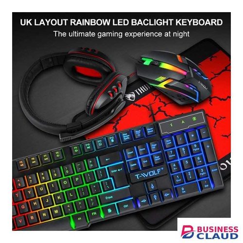 5 in 1 TF-800 Keyboard, Mouse, Headset Speakers set
