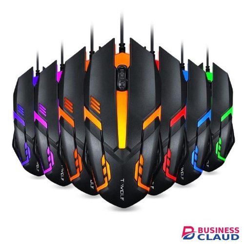 T-WOLF V1 Gaming Mouse Luminous Backlight RGB. Heavy Duty