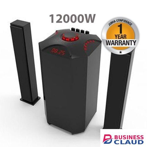 JTC 2.1CH HOME THEATRE MULTIMEDIA SPEAKER SYSTEM/BT/FM/USB/12000W