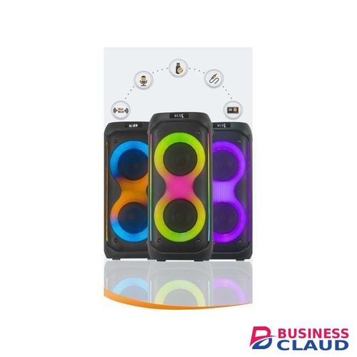 Euroken KOLAV-LJ2601 Dual 6.5 Inches P.M.P.O 20650W High Watt Chargeable HD Sound Bluetooth Speaker With Remote Black
