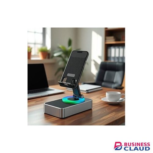 3-in-1 Desktop Live Streaming Stand - Power Bank, Bluetooth Speaker & 360° Adjustable Phone Holder