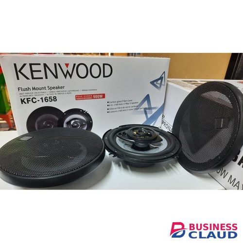 Kenwood 500W 6" Inch KFC-1658 Flush Mount Car Speakers. 6 x 6 -2pcs