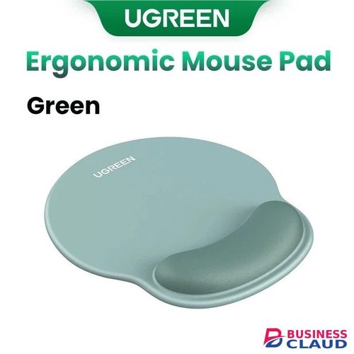 Ugreen Mouse Pad With Wrist Support, Ergonomic Mouse Pad With Memory Foam Wrist Rest Cushion, Non-Slip Rubber Base - Green - LP668