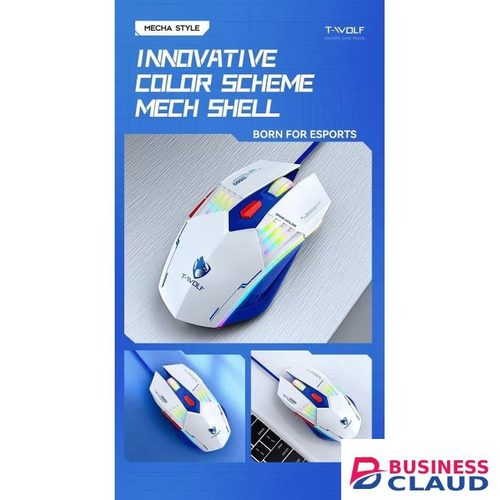 T-WOLF TF610 Esport 6D 3600 DPI Mouse And Keyboard Set 98 Keys Colorful Backlight Keyboard