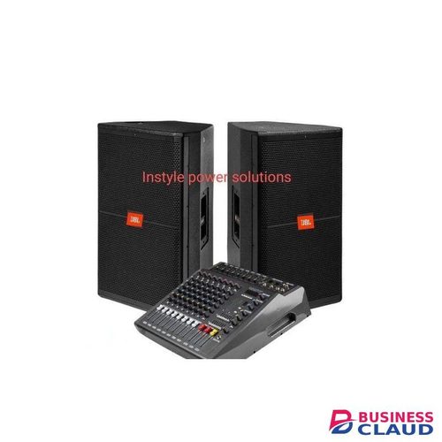 Jbl Min PUBLIC ADDRESS+2PCS MID RANGER SPEAKERS +8 CHANNE POWERED MIXER