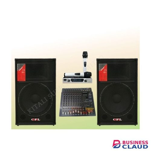 Trill 2 Pcs Speaker +8 Channel Mixer + Wireless Microphone