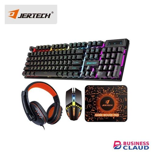4 In 1 Gaming Keyboard Mouse Headset Combo 104 Keys Ergonomic Gamer Keyboard Game Mouse Gaming Stereo Headset Mouse Pad