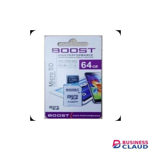 Boost Best Memory Card 64 GB & SD Adaptor For BT Card Speakers, Camera, Tablets