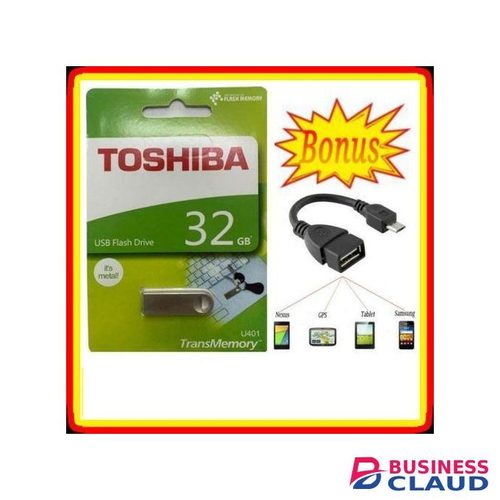 Toshiba USB Flash Disk 32GB + OTG Cable For BT Portable Speakers