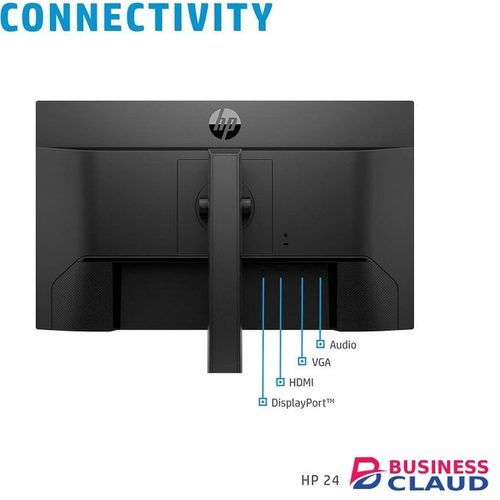 HP 24mh FHD Monitor 23.8-inch IPS Display 1080p Built-in Speakers and VESA Mounting Height/Tilt Adjustment